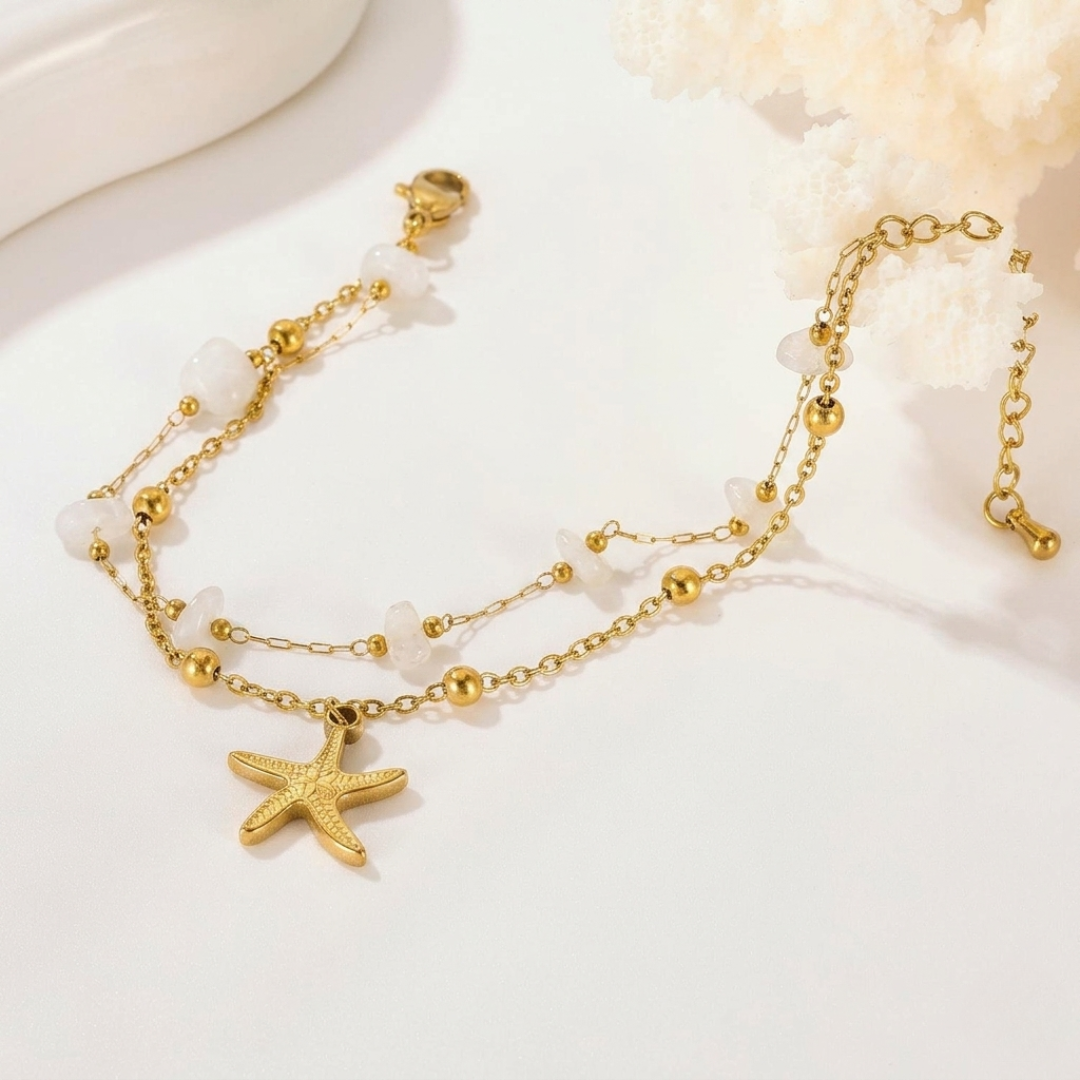 Dual Layer Ocean Drip Starfish Bracelet