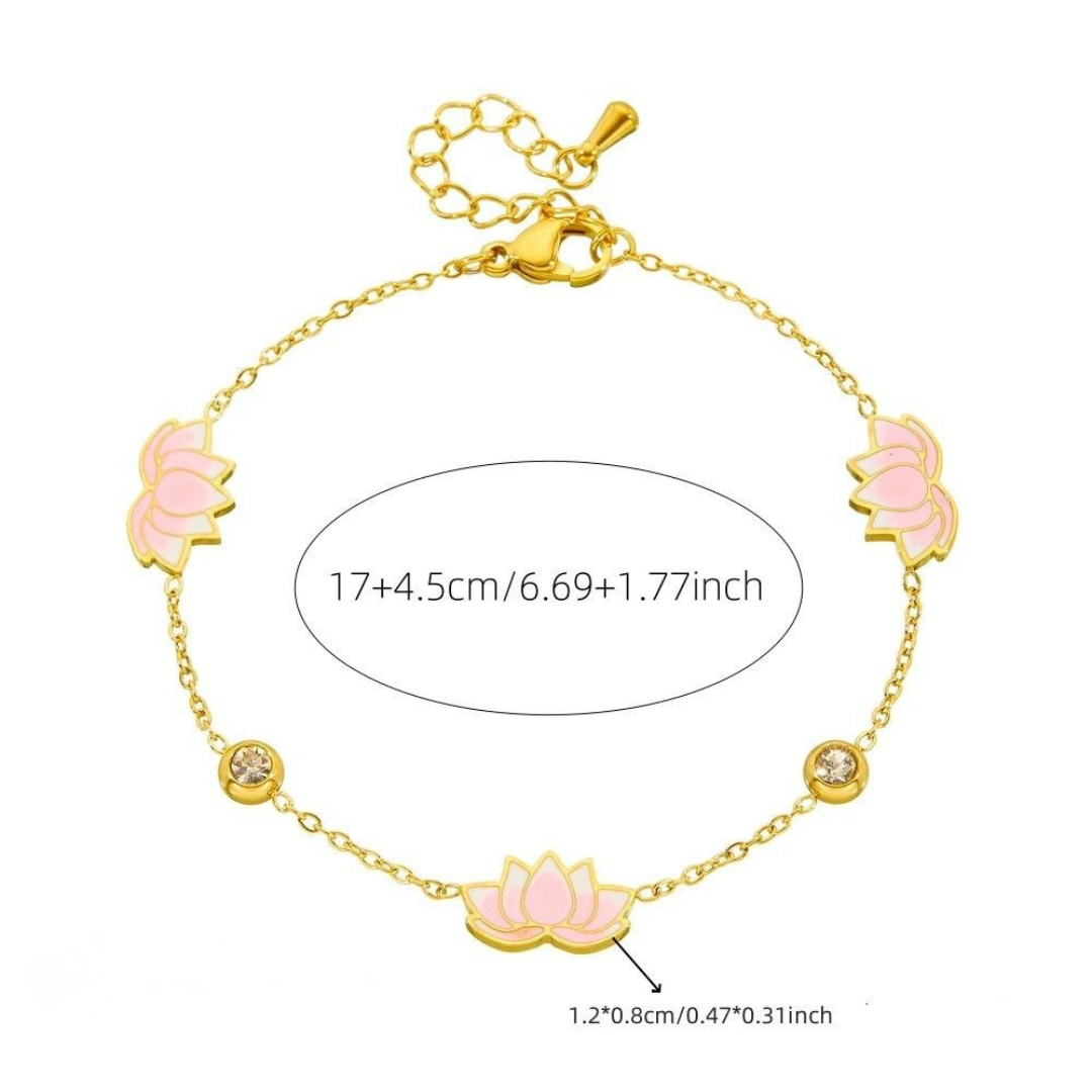 Blush Lotus Glow Bracelet