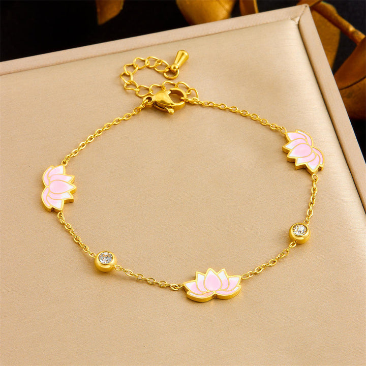 Blush Lotus Glow Bracelet