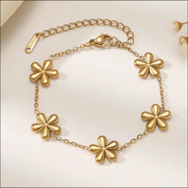 Golden Petal Glow Bracelet
