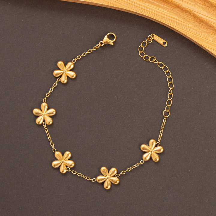 Golden Petal Glow Bracelet