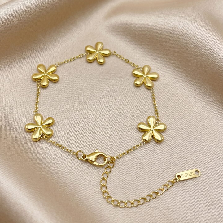 Golden Petal Glow Bracelet