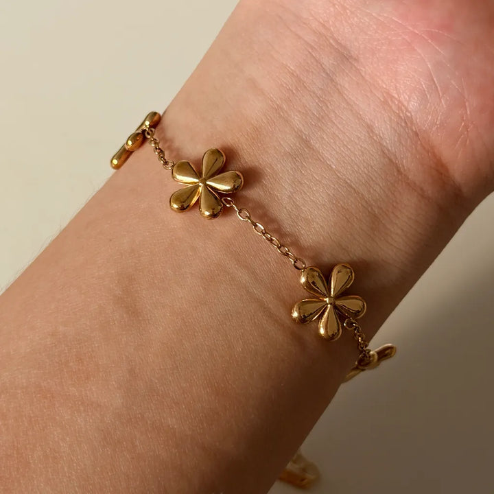 Golden Petal Glow Bracelet