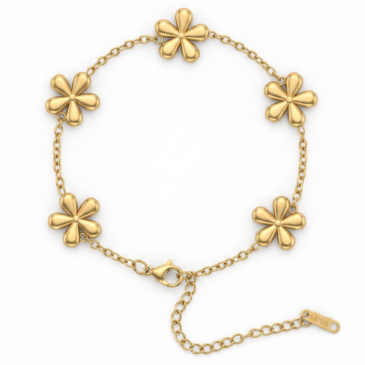 Golden Petal Glow Bracelet