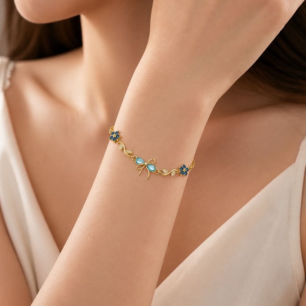 Blossom Vine Bracelet - Blue | Salty
