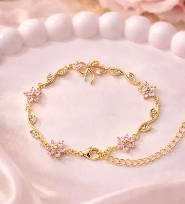 Blossom Vine Bracelet - Pink | Salty