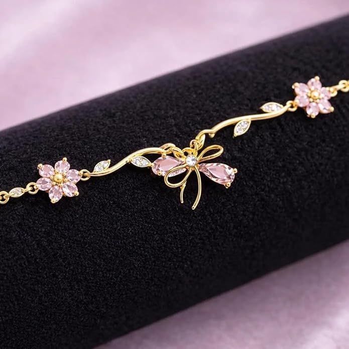 Blossom Vine Bracelet - Pink | Salty