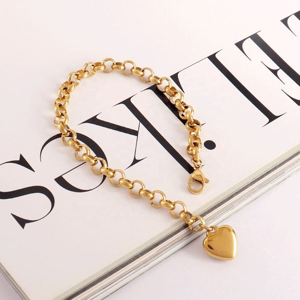 Lovelle Link Heart Bracelet