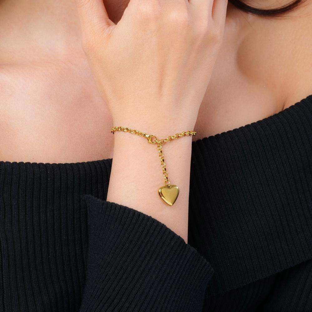 Lovelle Link Heart Bracelet | Salty