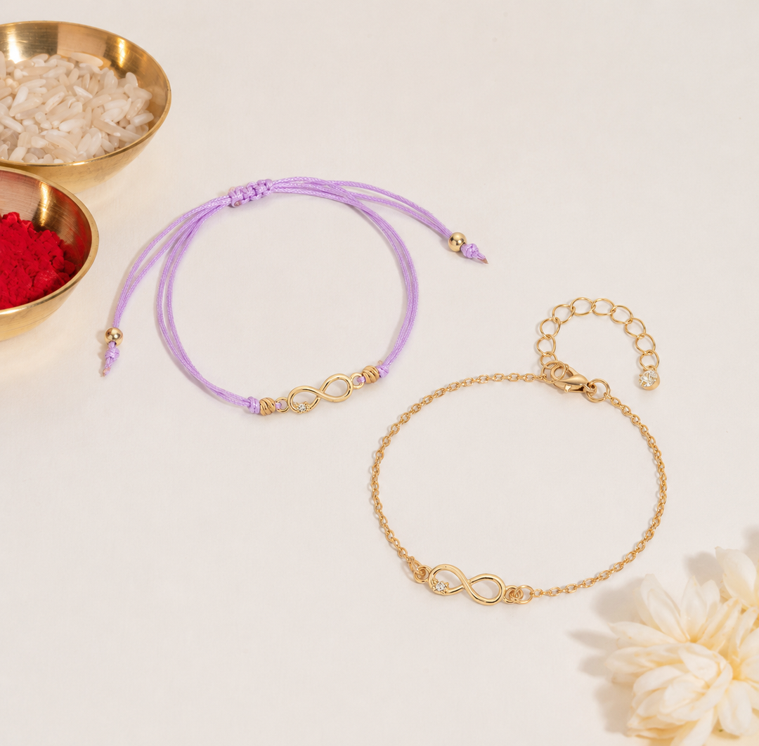 Infinity Rakhi Bracelet Bandhan Lumba Rakhi For Bhaiya and Bhabhi