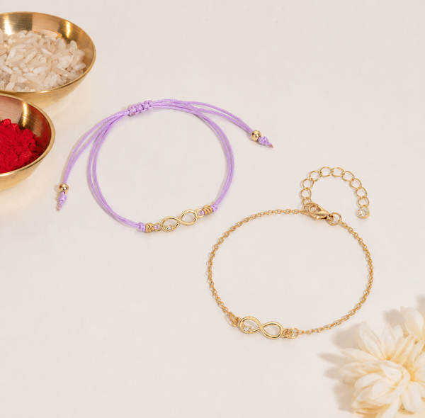 Infinity Rakhi Bracelet Bandhan Lumba Rakhi For Bhaiya and Bhabhi