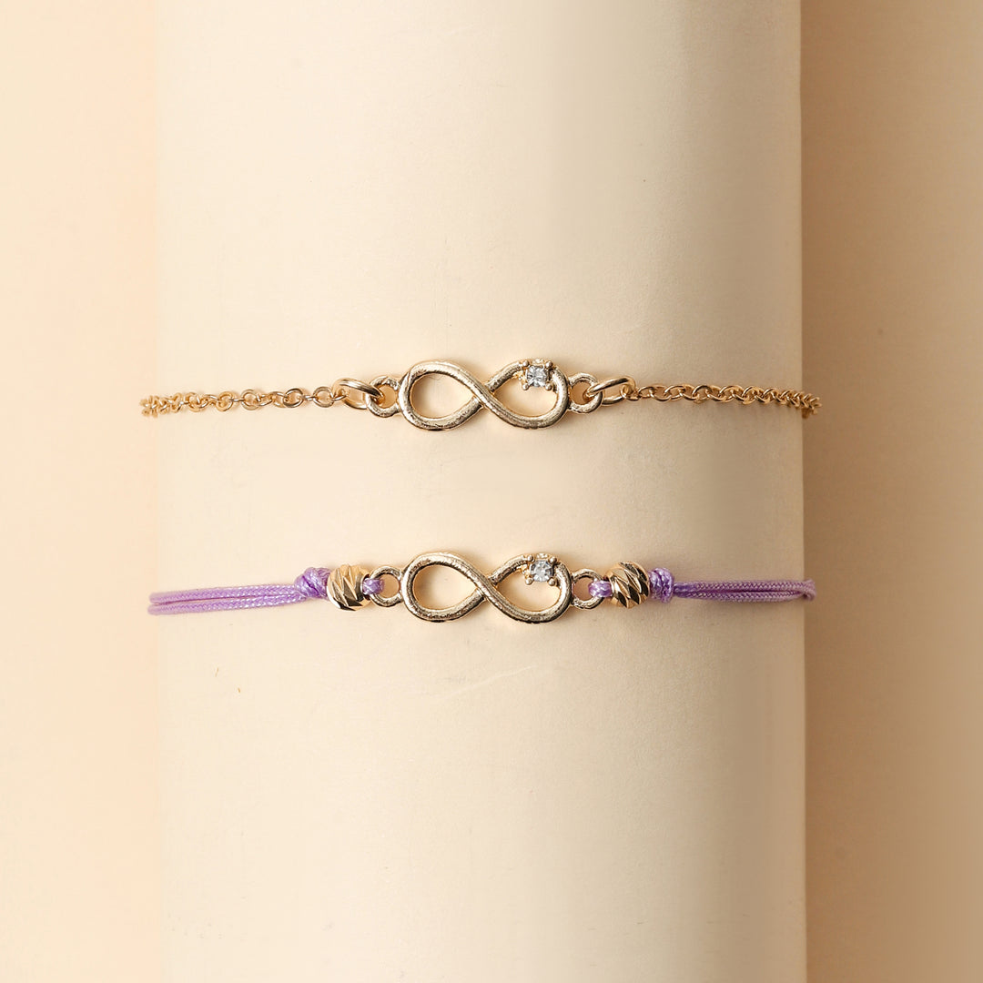 Infinity Rakhi Bracelet Bandhan Lumba Rakhi For Bhaiya and Bhabhi