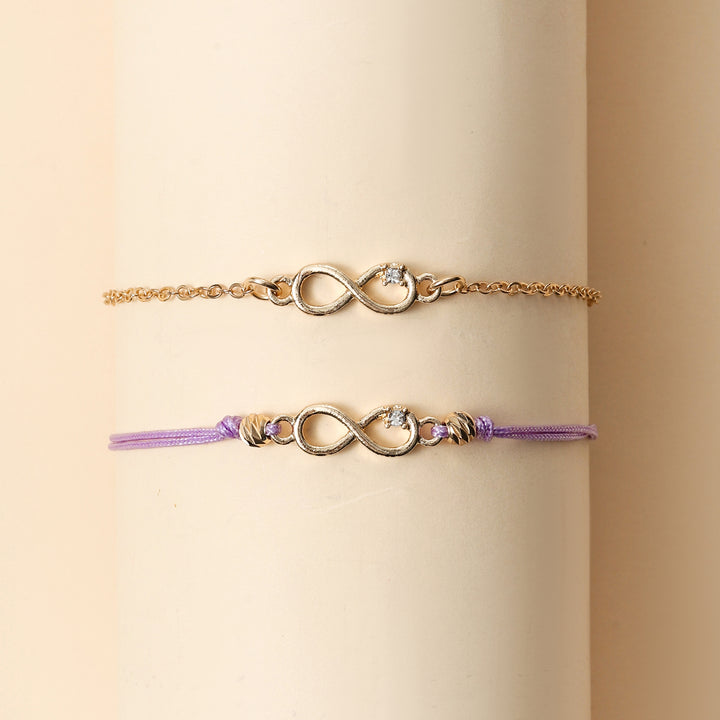 Infinity Rakhi Bracelet Bandhan Lumba Rakhi For Bhaiya and Bhabhi