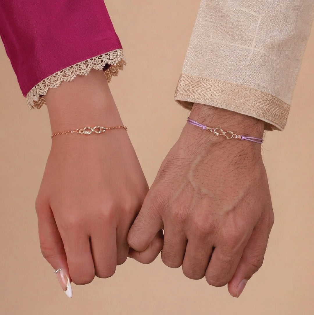 Infinity Rakhi Bracelet Bandhan Lumba Rakhi For Bhaiya and Bhabhi