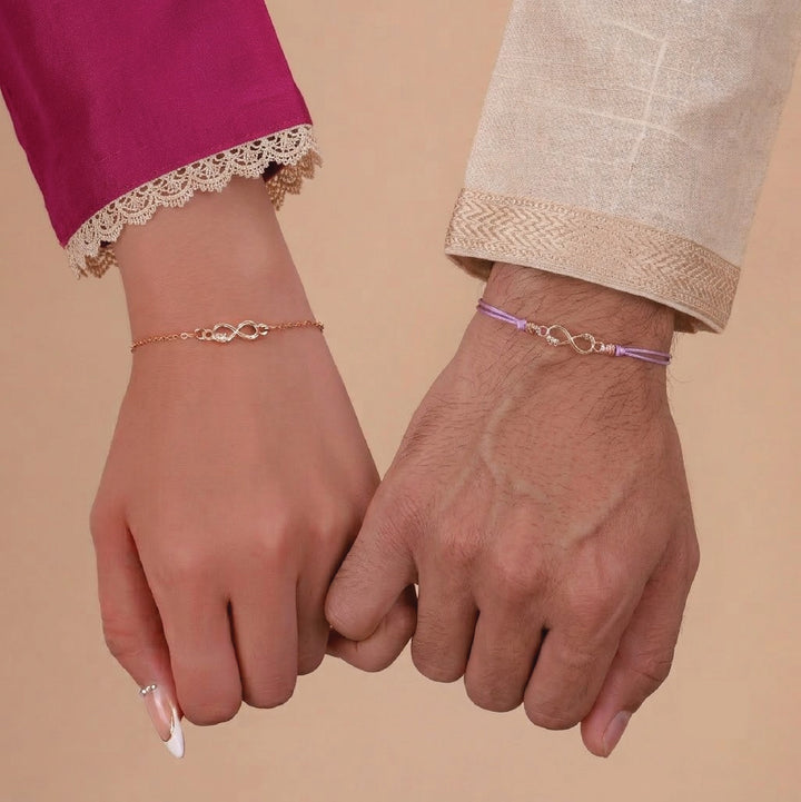 Infinity Rakhi Bracelet Bandhan Lumba Rakhi For Bhaiya and Bhabhi