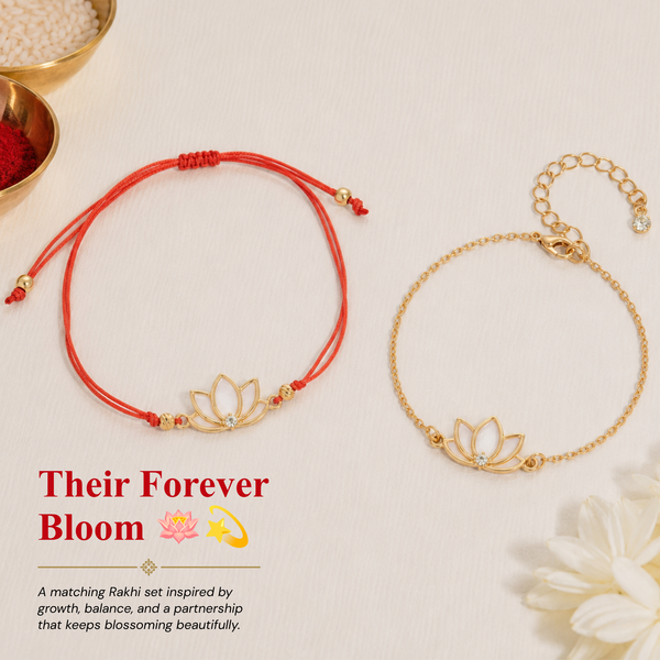 Lotus Rakhi Bandhan Lumba Rakhi For Bhaiya and Bhabhi