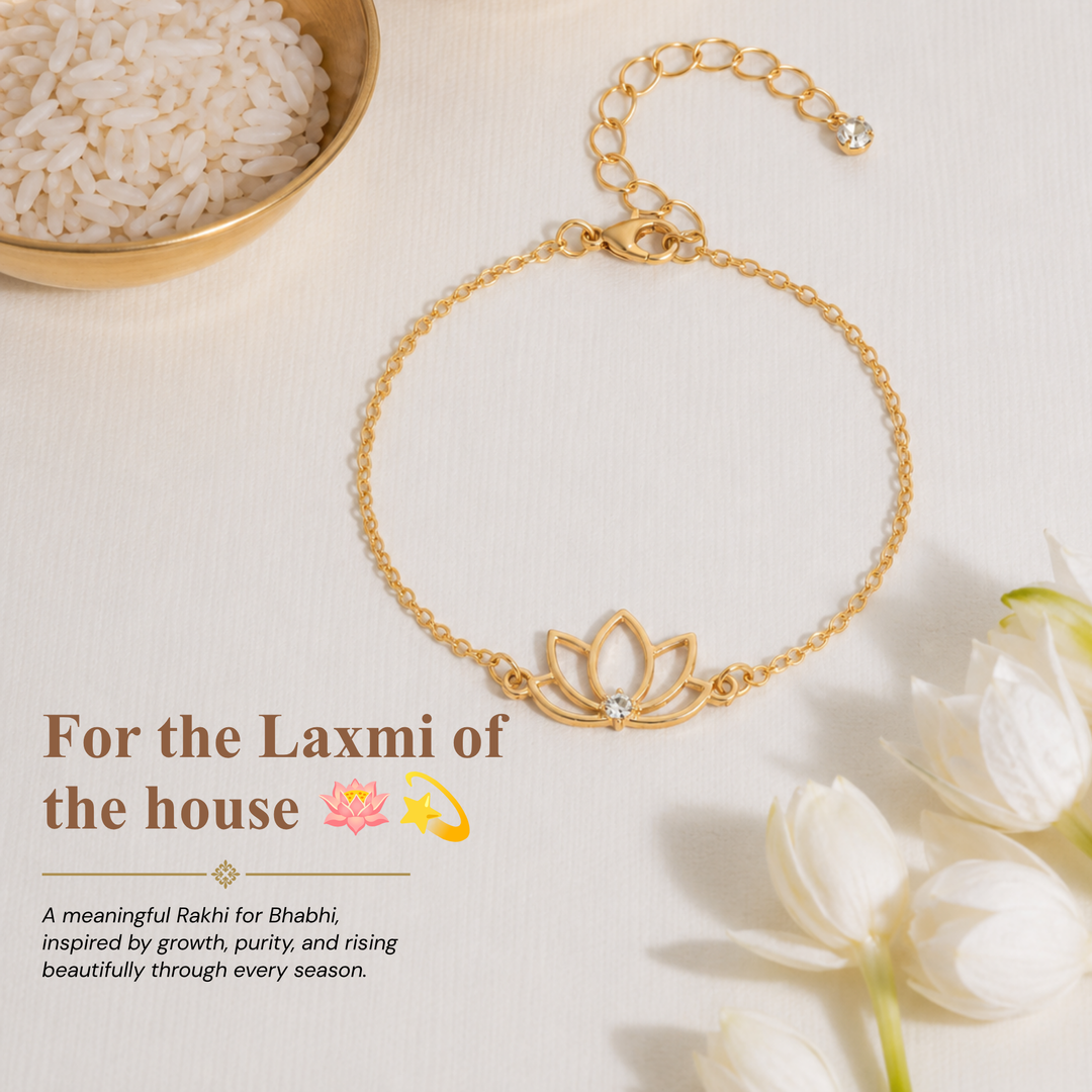Lotus Divinity Lumba Bandhan Rakhi For Bhabhi