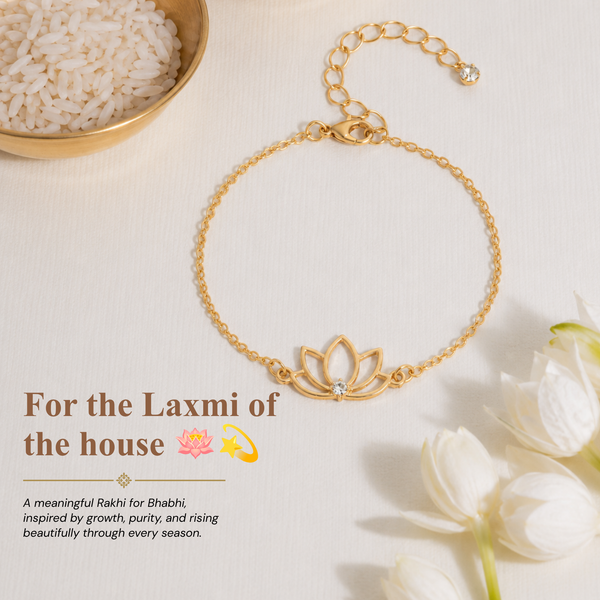Lotus Divinity Lumba Bandhan Rakhi For Bhabhi