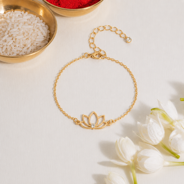 Lotus Divinity Lumba Bandhan Rakhi For Bhabhi