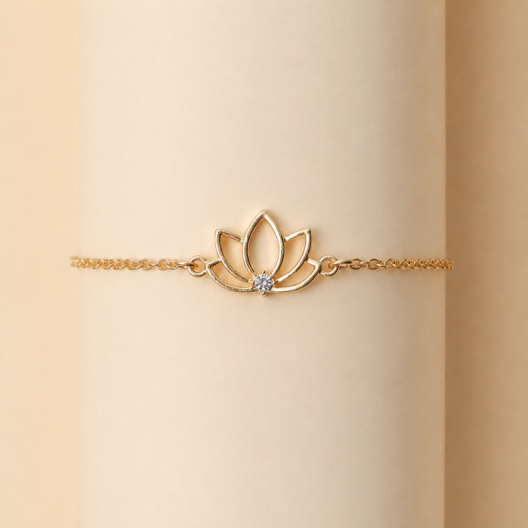 Lotus Glow Charm Bracelet