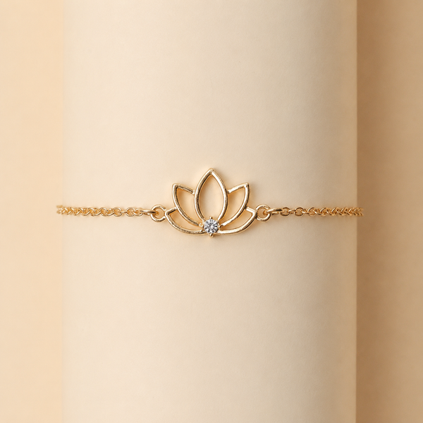 Lotus Glow Charm Bracelet