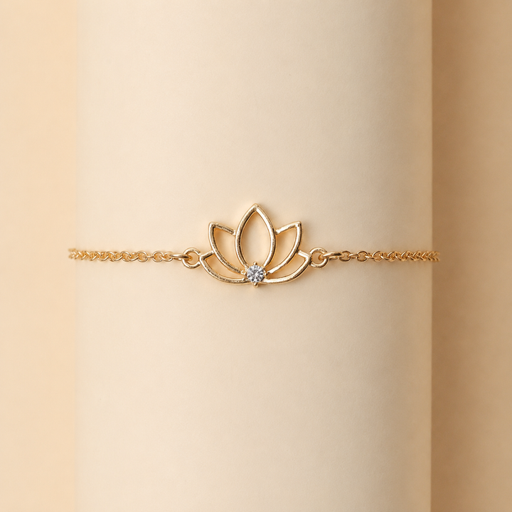 Lotus Glow Charm Bracelet