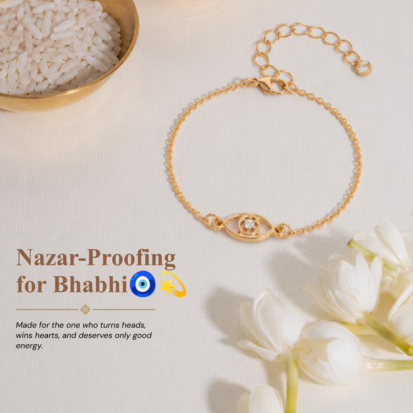 No Nazar Evil Eye Lumba Bandhan Rakhi For Bhabhi