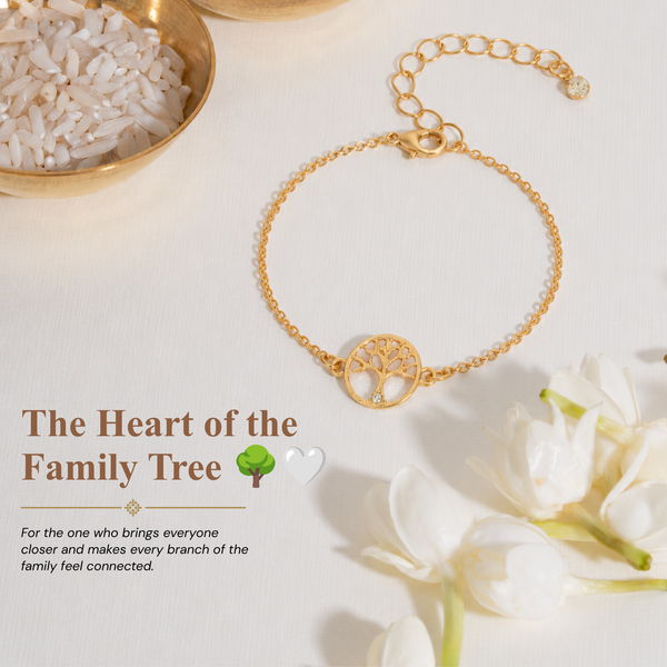 Tree Of Life Lumba Bandhan Rakhi For Bhabhi