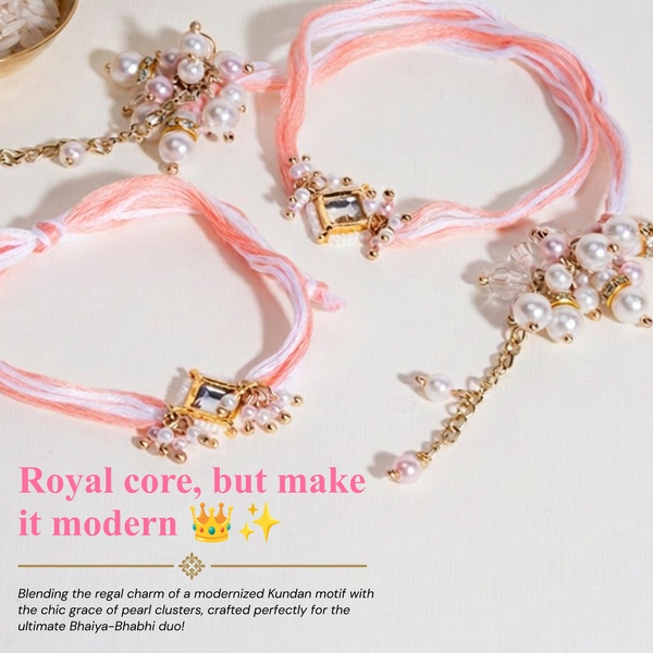 Kundan Rakhi Bandhan Lumba Rakhi For Bhaiya and Bhabhi