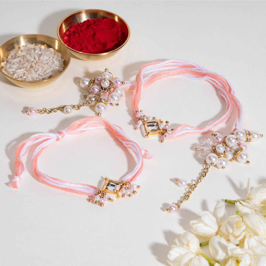 Kundan Rakhi Bandhan Lumba Rakhi For Bhaiya and Bhabhi