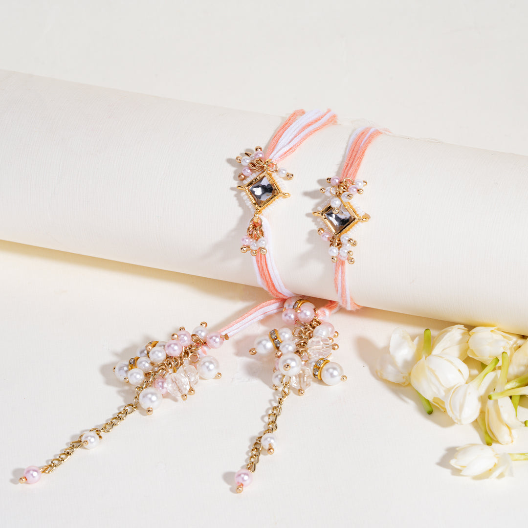 Kundan Rakhi Bandhan Lumba Rakhi For Bhaiya and Bhabhi