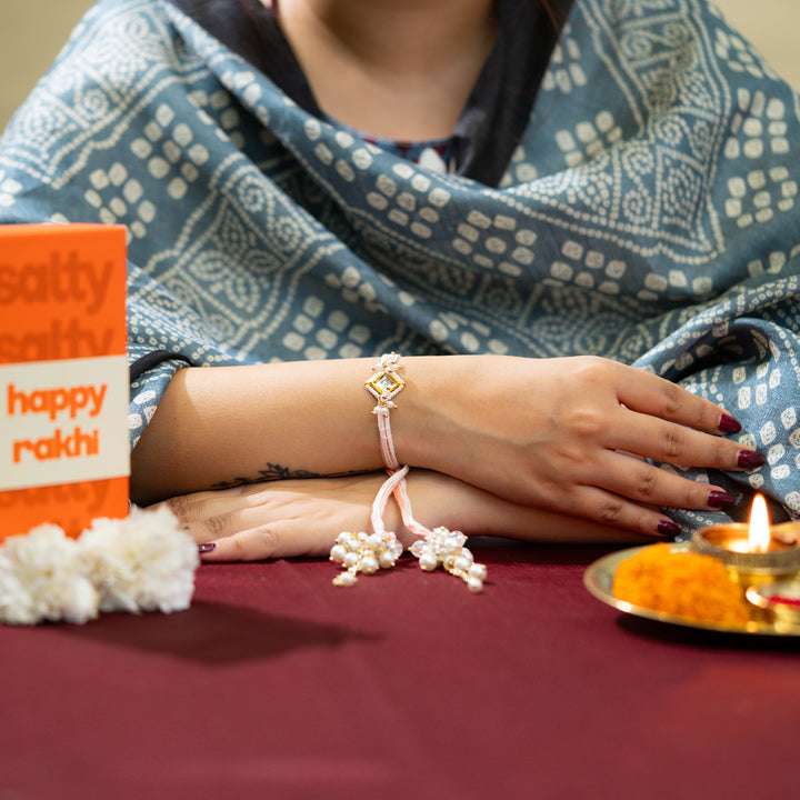Pearly Kundan Bandhan Rakhi