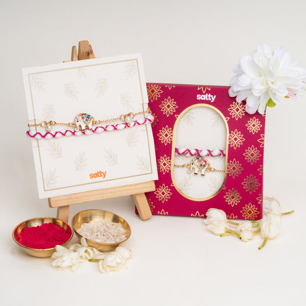 Elephant Regal Lumba Bandhan Rakhi For Bhabhi