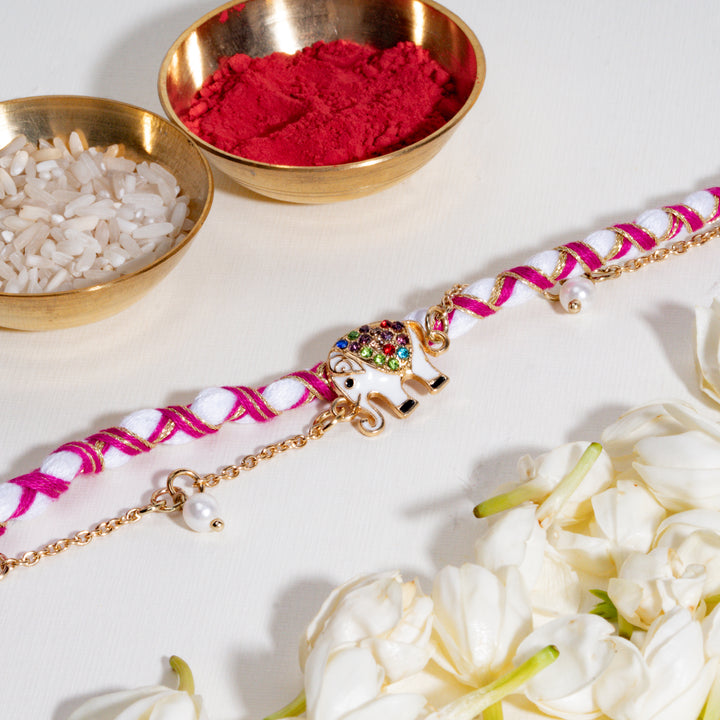 Ealaphant Regal Lumba Bandhan Rakhi For Bhabhi