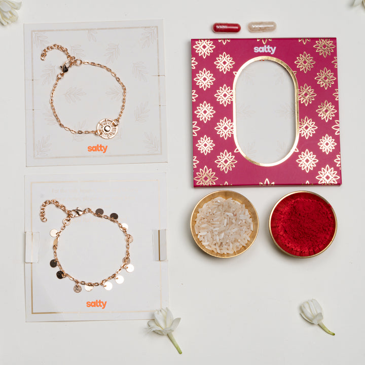 Sun and Coins Rakhi Bandhan Lumba Rakhi For Bhaiya and Bhabhi