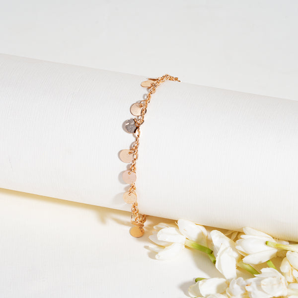 Golden Cascade Charm Bracelet