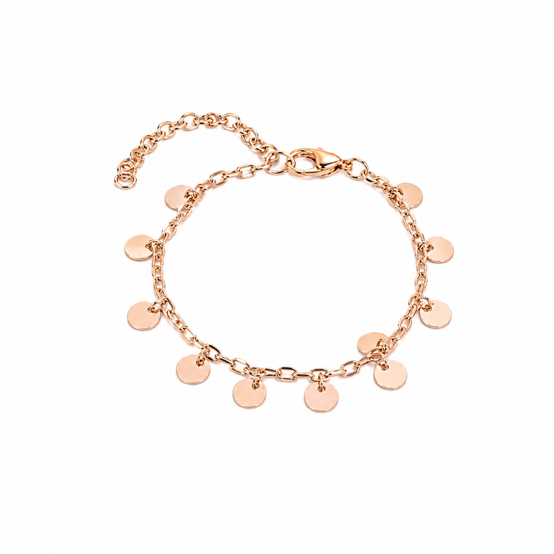 Golden Cascade Charm Bracelet