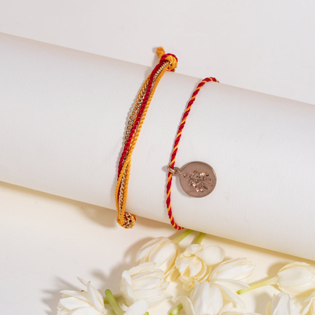 Multithread Rakhi Bandhan Lumba Rakhi For Bhaiya and Bhabhi