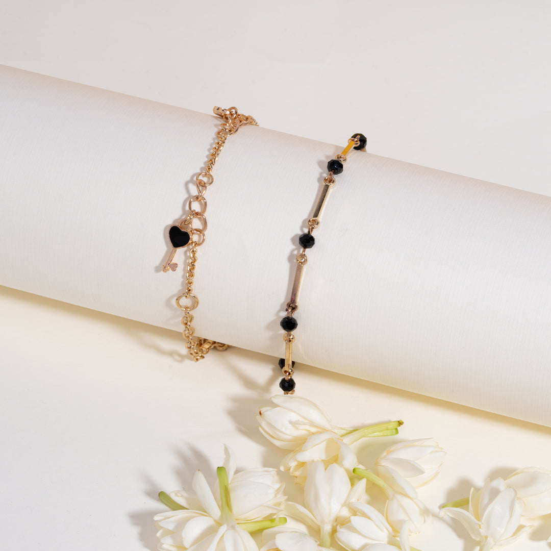 Lock and Key and Bead Rakhi Bandhan Lumba Rakhi For Bhaiya and Bhabhi