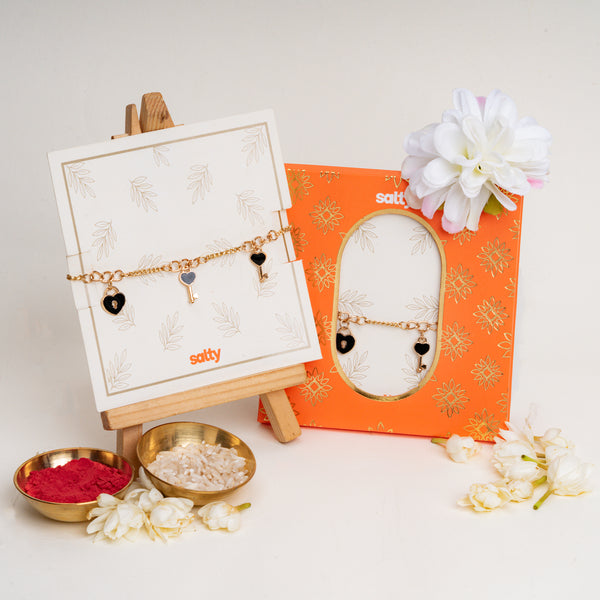 Lock And Key Love Bandhan Rakhi For Bhabhi