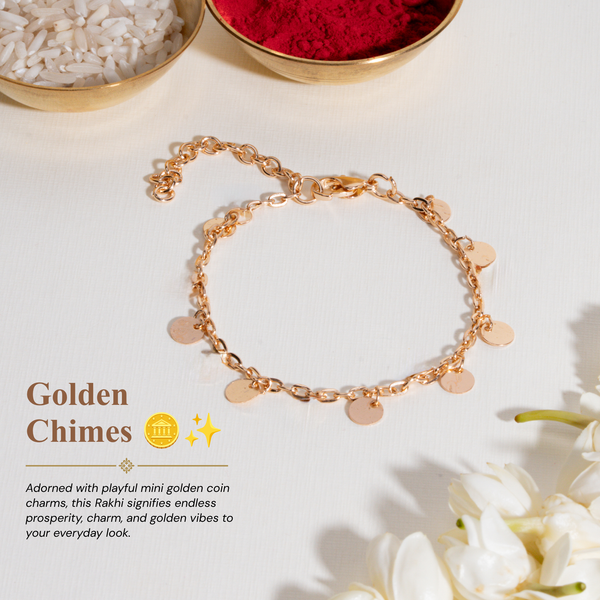 Minimal Coin Bandhan Rakhi For Bhabhi