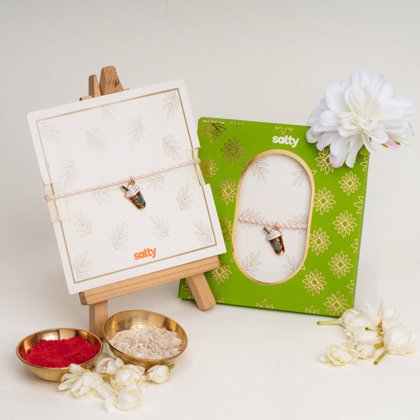 Coffe Addict Shagun Bandhan Rakhi For Bhabhi