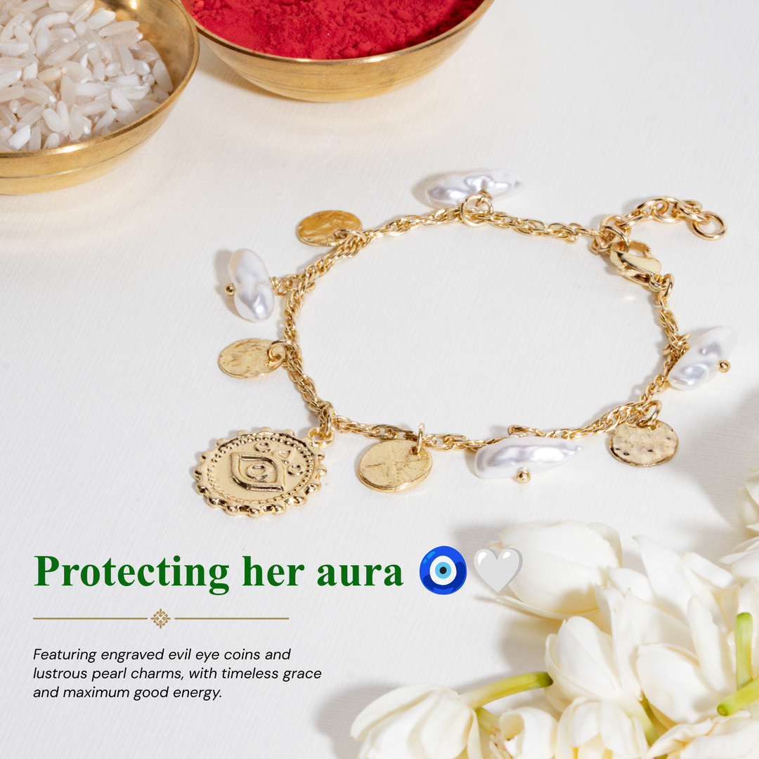 Pearl And Coin Shagun Bandhan Rakhi