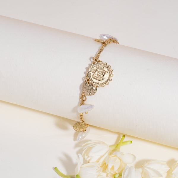 Pearl Aura Charm Bracelet