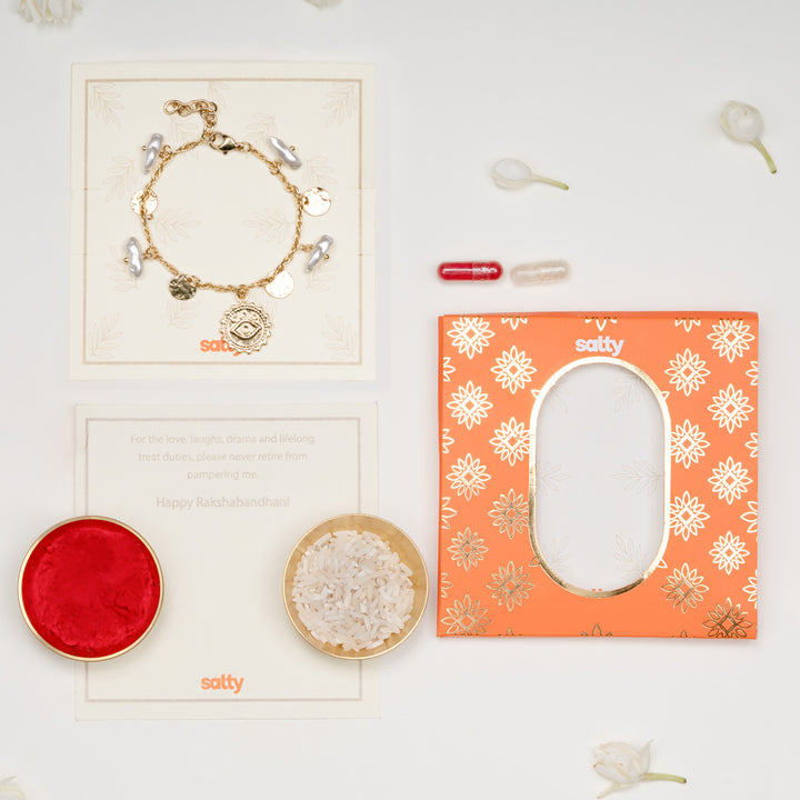 Pearl And Coin Shagun Bandhan Rakhi