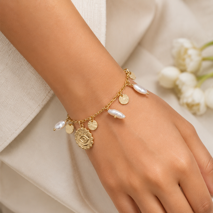 Pearl Aura Charm Bracelet