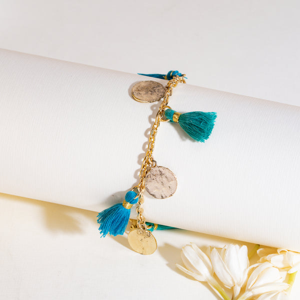 Ocean Tassel Charm Bracelet