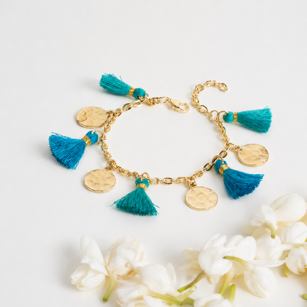 Ocean Tassel Charm Bracelet