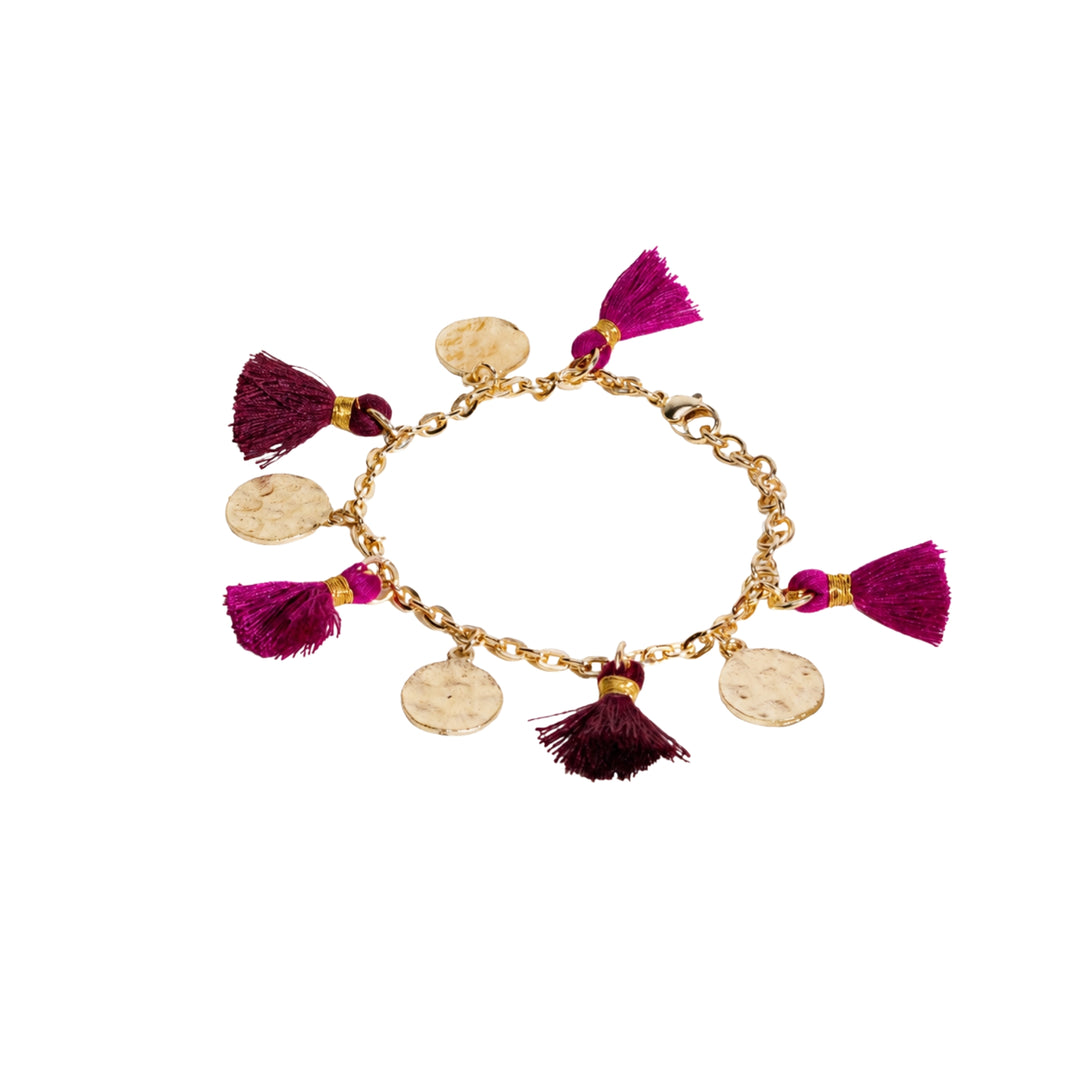 Berry Tassel Charm Bracelet