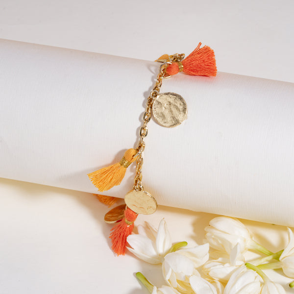 Sunlit Tassel Charm Bracelet
